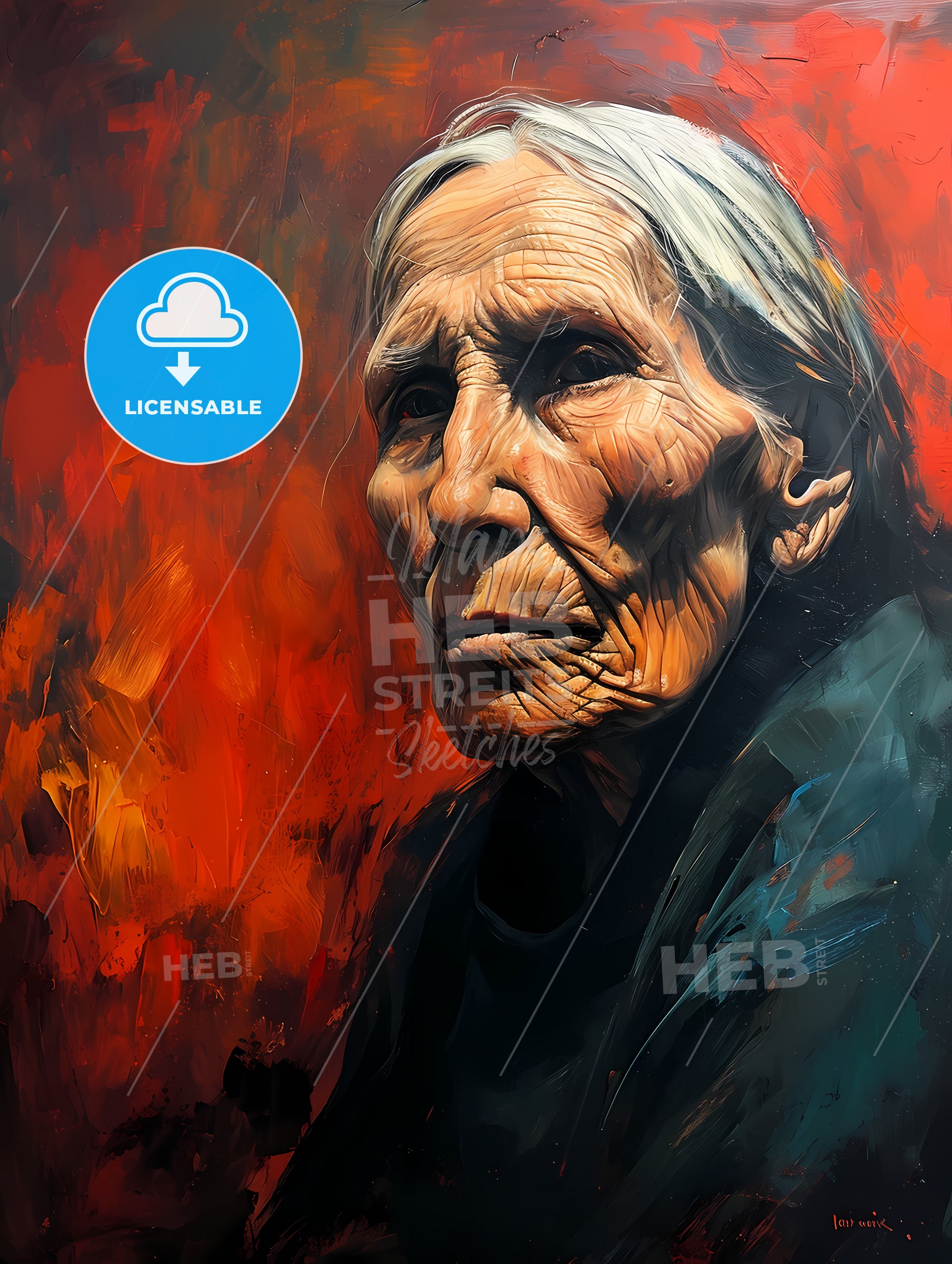 Mrs. Ramsay, To The Lighthouse Portrait, An Old Woman With A Red ...