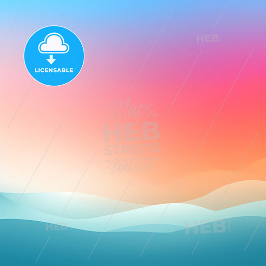 Pastel Gradient Background, A Colorful Sky With Clouds