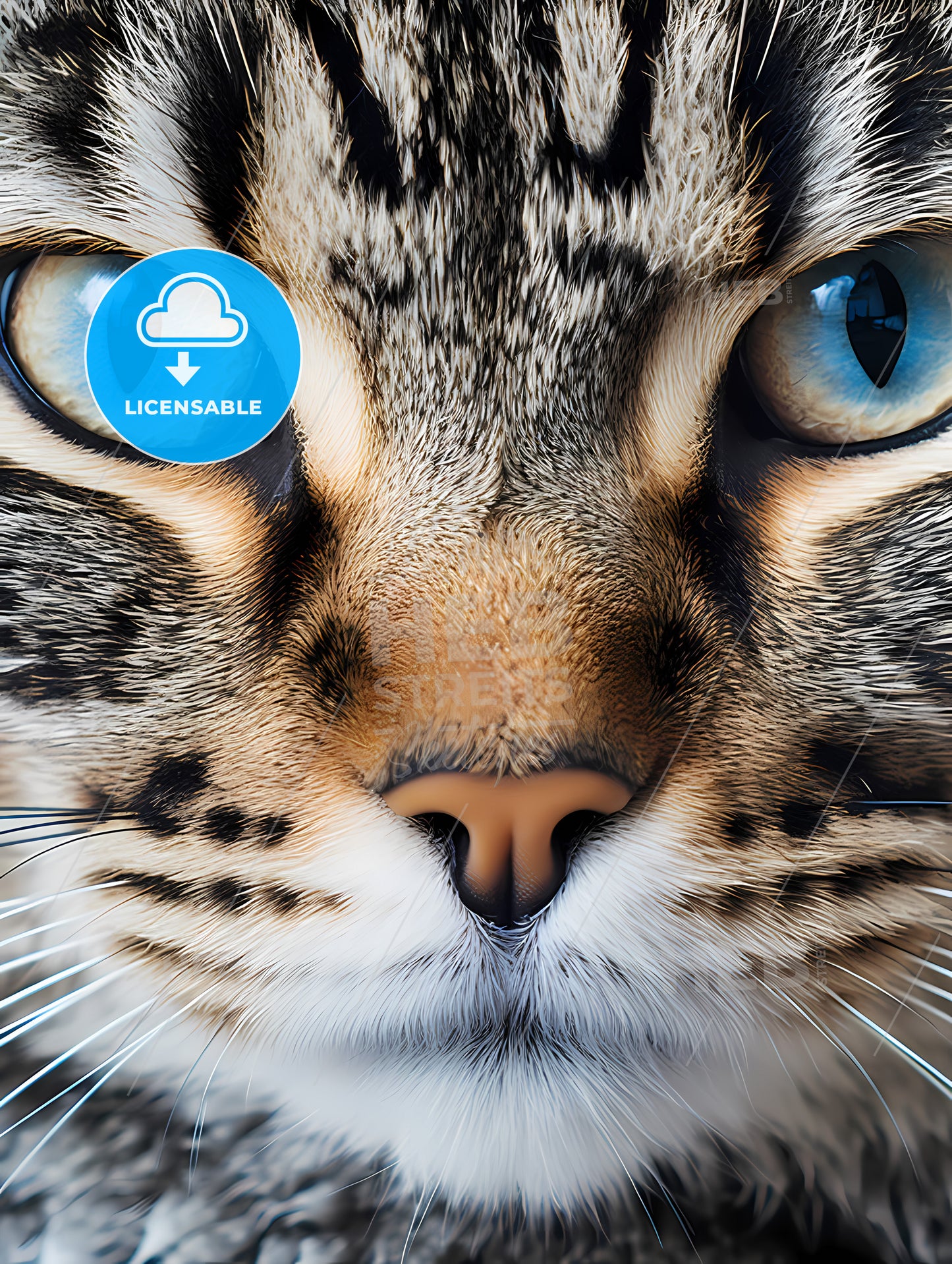 A Cat With One Eye, Close Up Of A Cat's Face