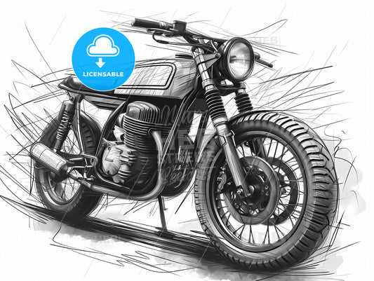 Moped Bike Industrial Design Sketch, A Motorcycle With A Sketch