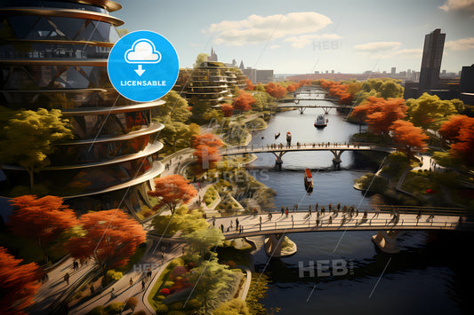Reimagine Boston, A Bridge Over A River With People Walking On It