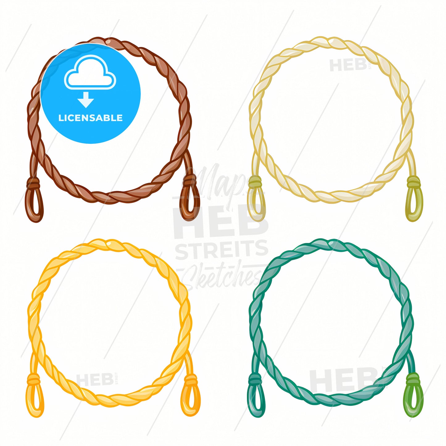 A Campling Rope, A Set Of Circular Objects With Handles