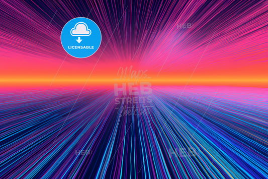 A Graphic Wallpaper With Blue And Orange Lines, A Colorful Rays Of Light