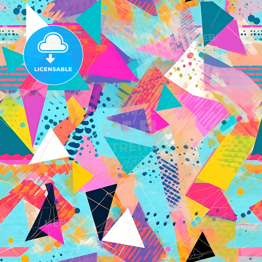 Colorful Triangle Seamless Pattern, A Colorful Pattern With Triangles