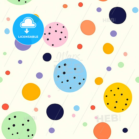 Fun Colorful Circle, A Colorful Polka Dot Pattern