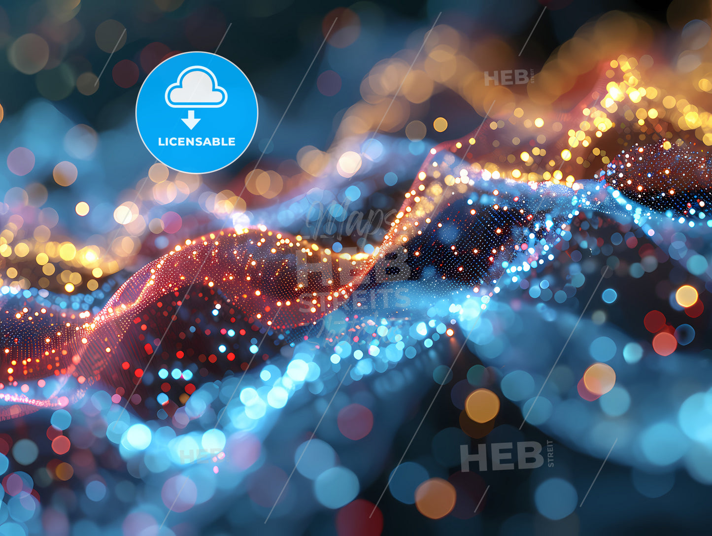 Illustration Of Forex Trading, A Colorful Lights On A Surface