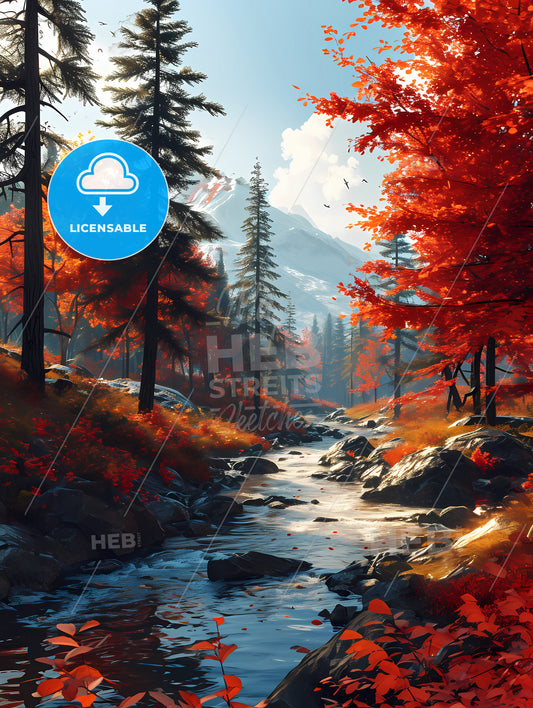 Traveling National Parks Around The World, A Stream Running Through A Forest