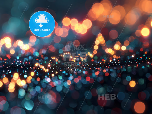 Illustration Of Forex Trading, A Blurry Image Of Lights