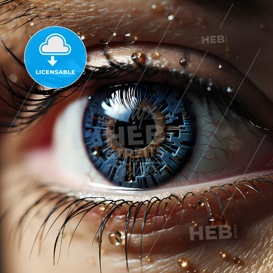 Eye Biometrics, A Close Up Of A Blue Eye