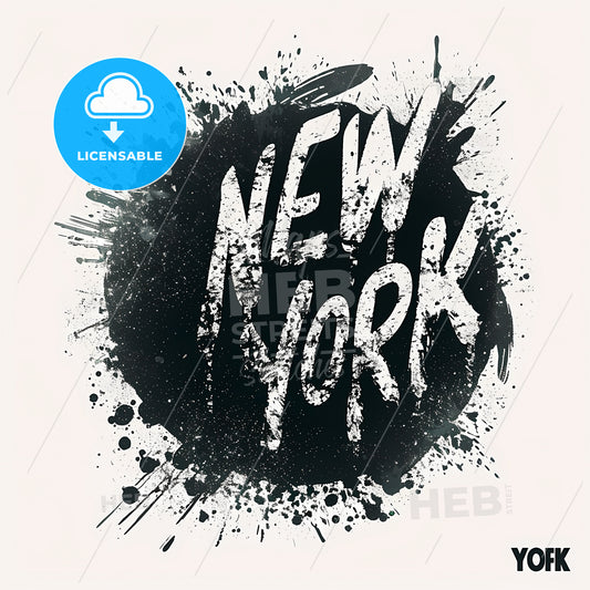 New York, A Black And White Logo