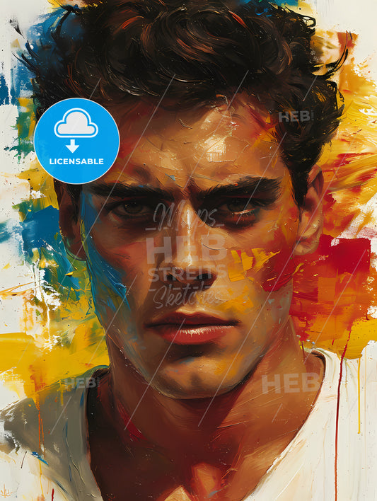 Jay Gatsby The Great Gatsby Portrait, A Man With Paint On His Face