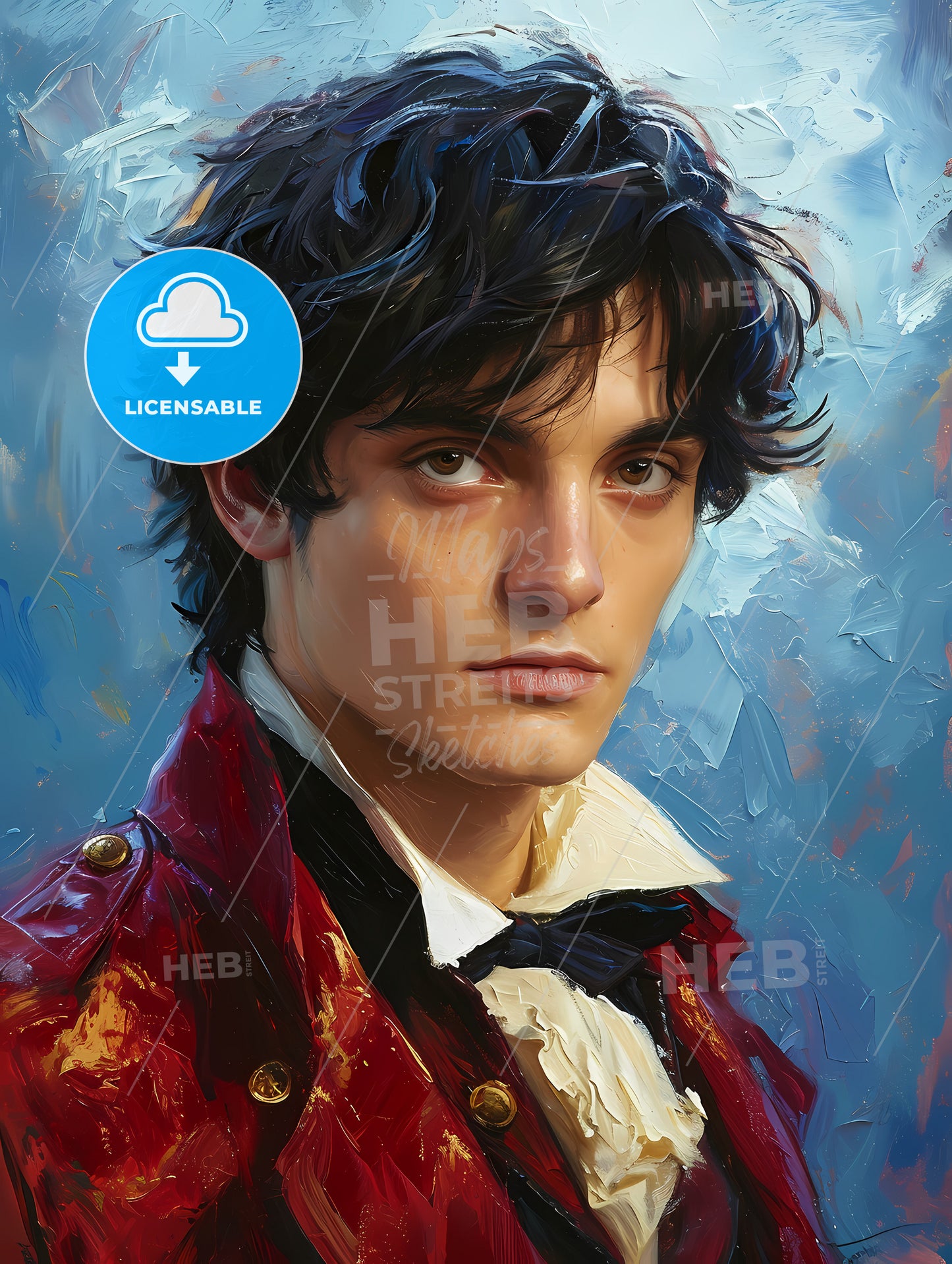 Jay Gatsby The Great Gatsby Portrait, A Man In A Red Coat