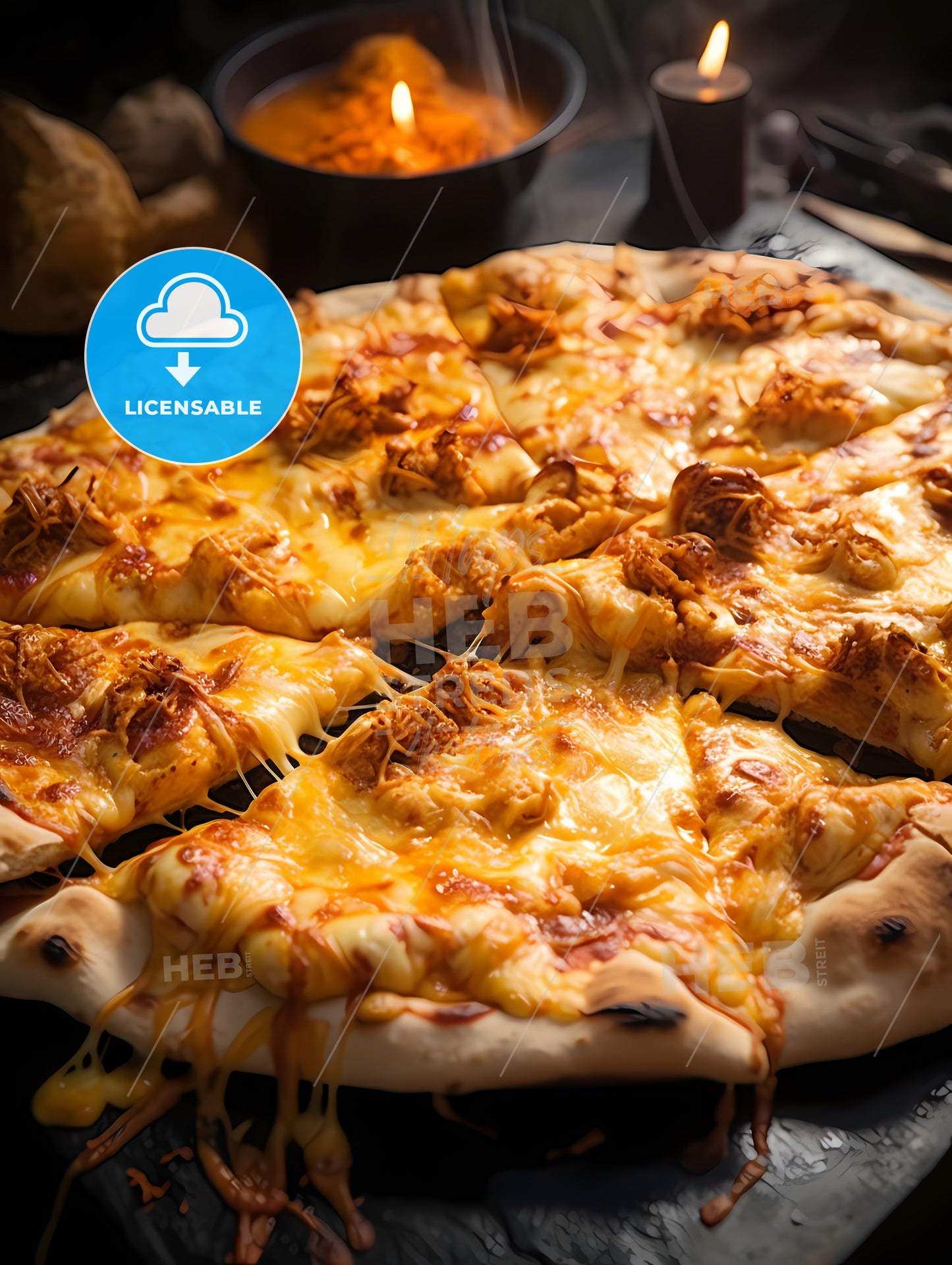 Hot Cheesy Pizza, A Pizza With Cheese On It