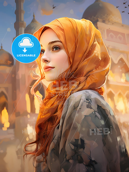 Beautiful Woman Wearing Hijab, A Woman Wearing A Head Scarf