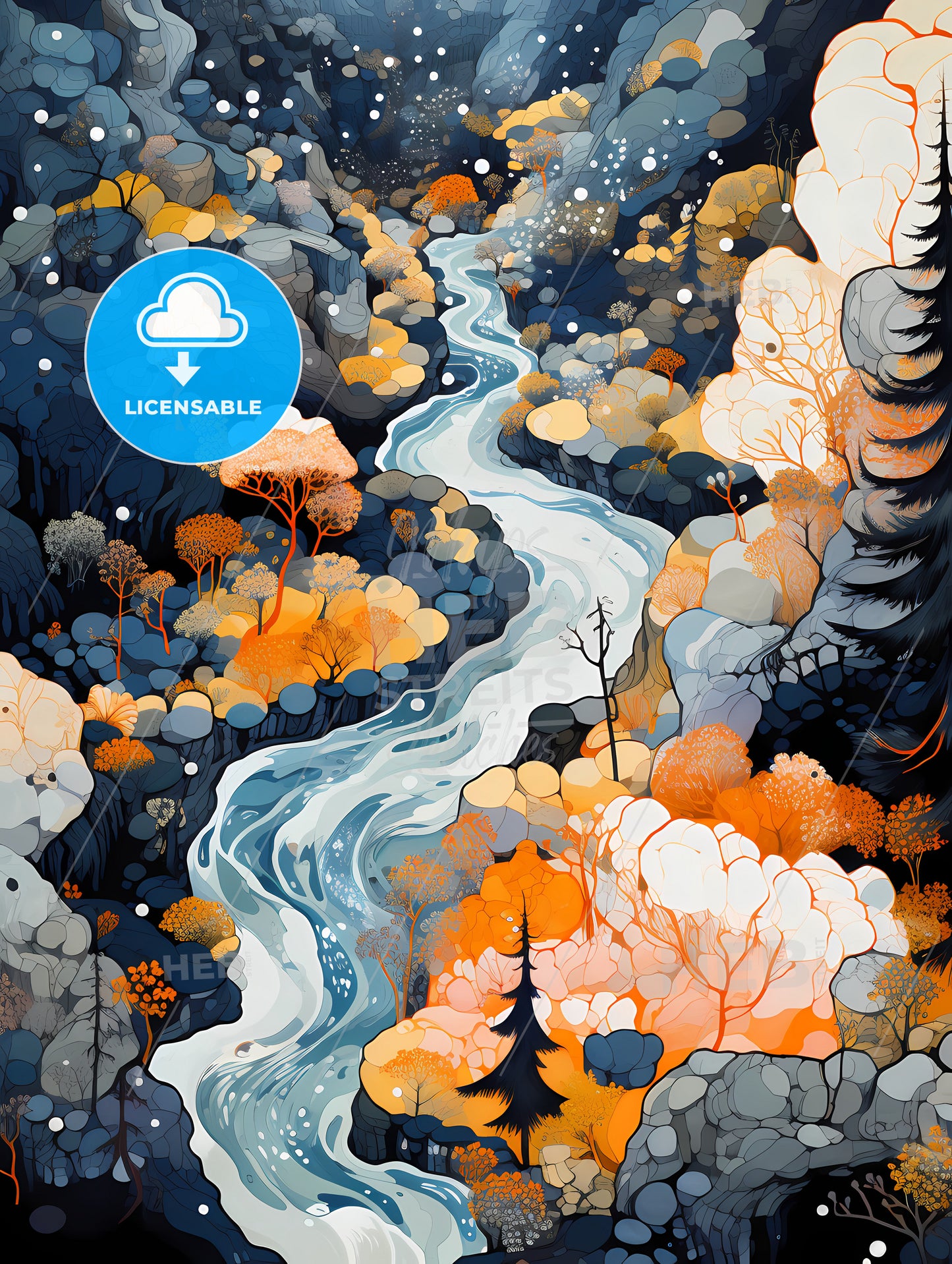 Yellowstone National Park, A River Running Through A Forest