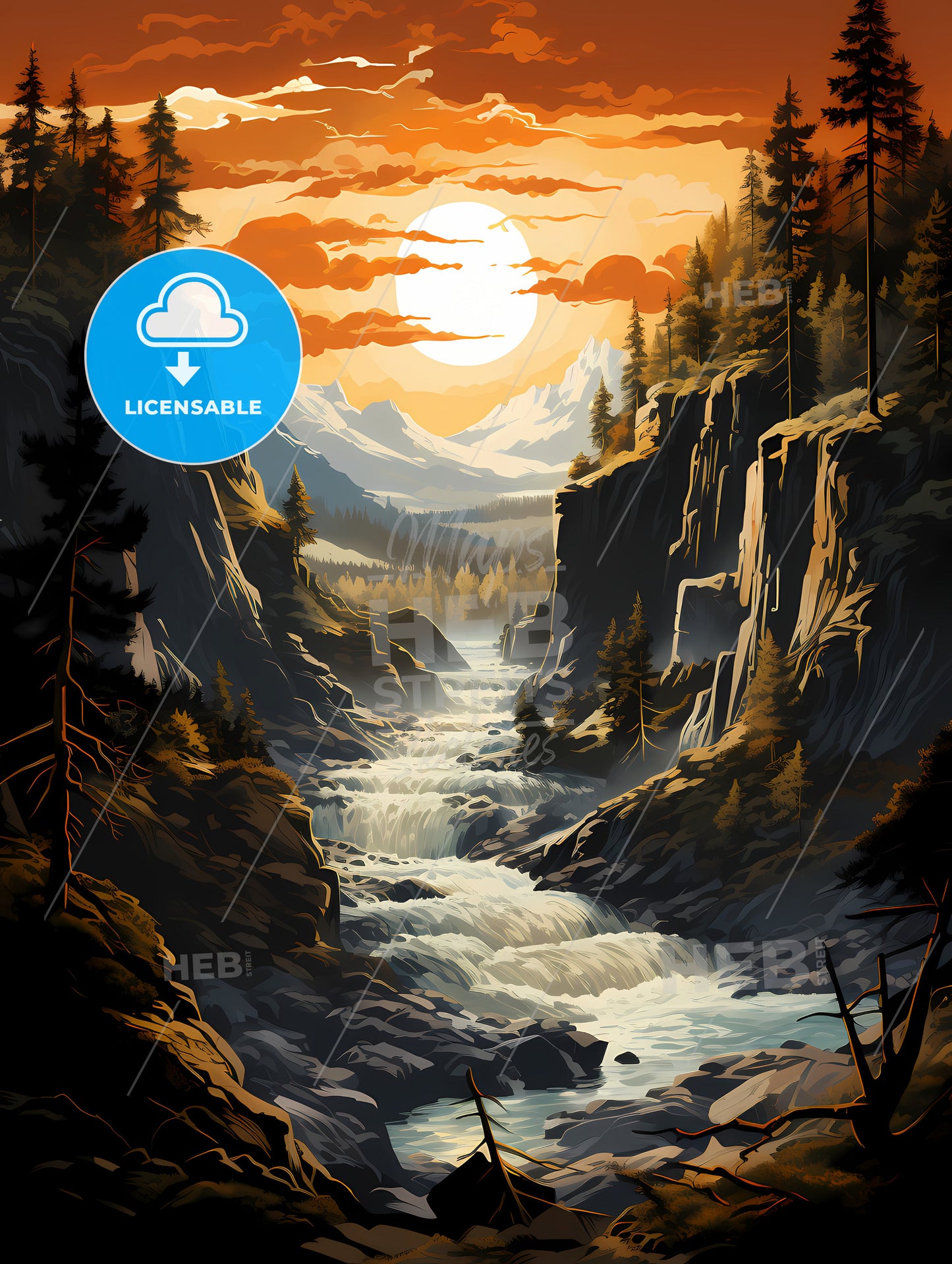 Yellowstone National Park, A River Running Through A Canyon