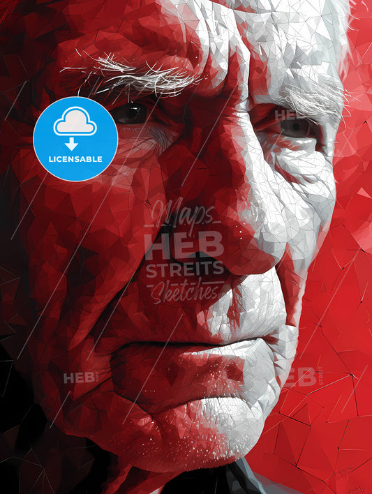 Knut Hebstreit Drawing, A Man Looking At The Camera