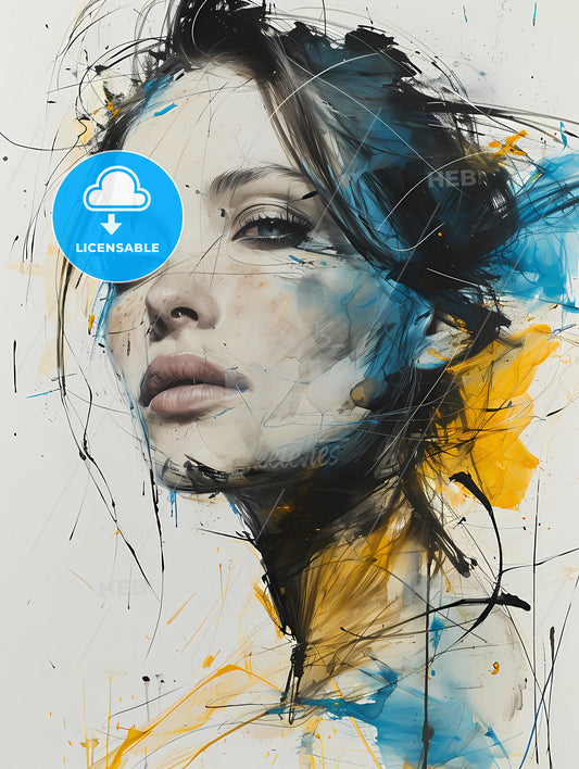 Knut Hebstreit Drawing, A Painting Of A Woman's Face