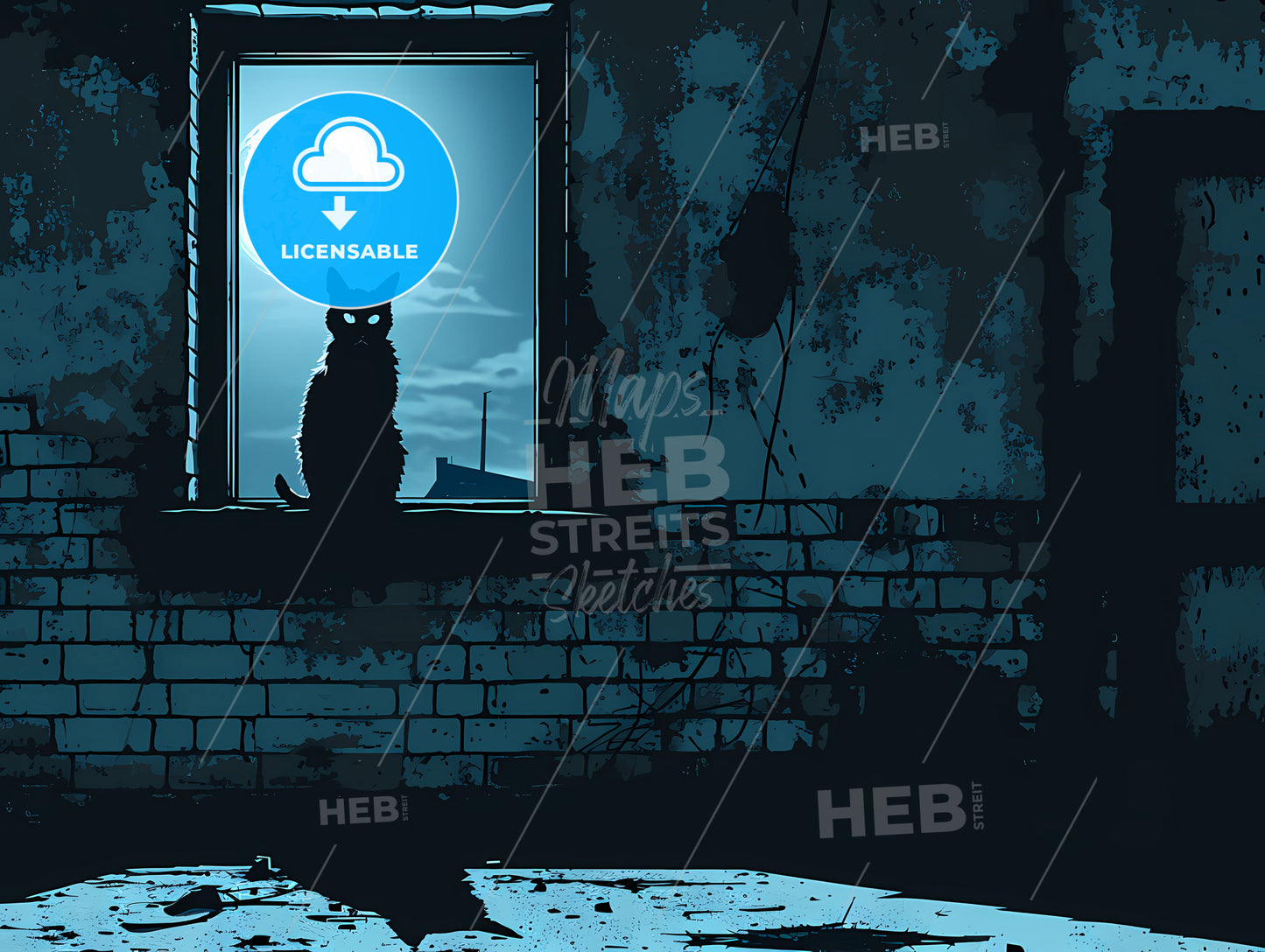 Cat In The Windowsill, A Cat Sitting On A Window Sill Looking Out A Window