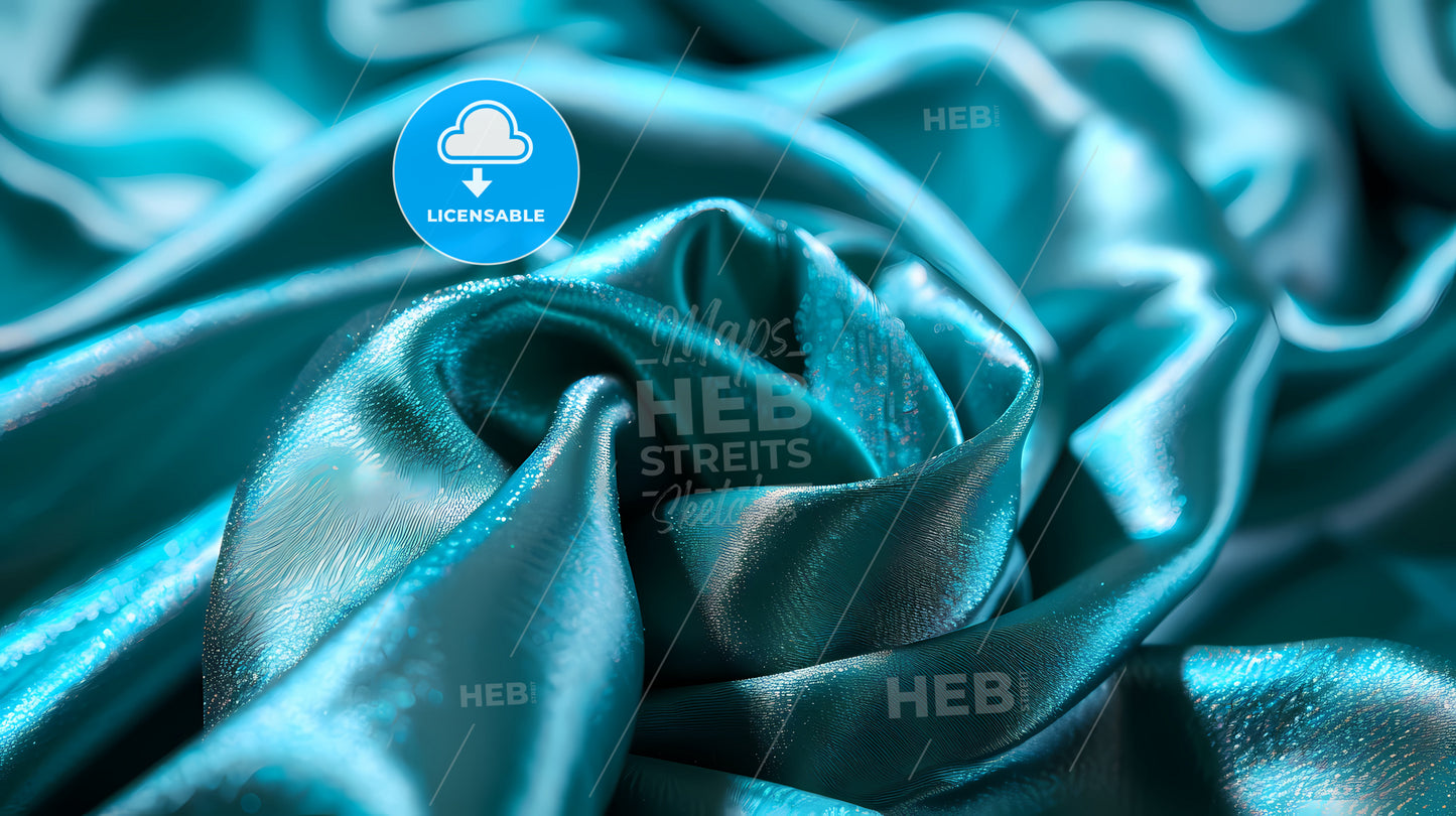 Light Silk Blue Fabric, A Close Up Of A Blue Fabric
