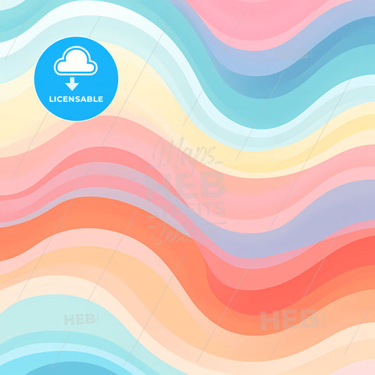 Pastel Background, A Colorful Waves On A Surface