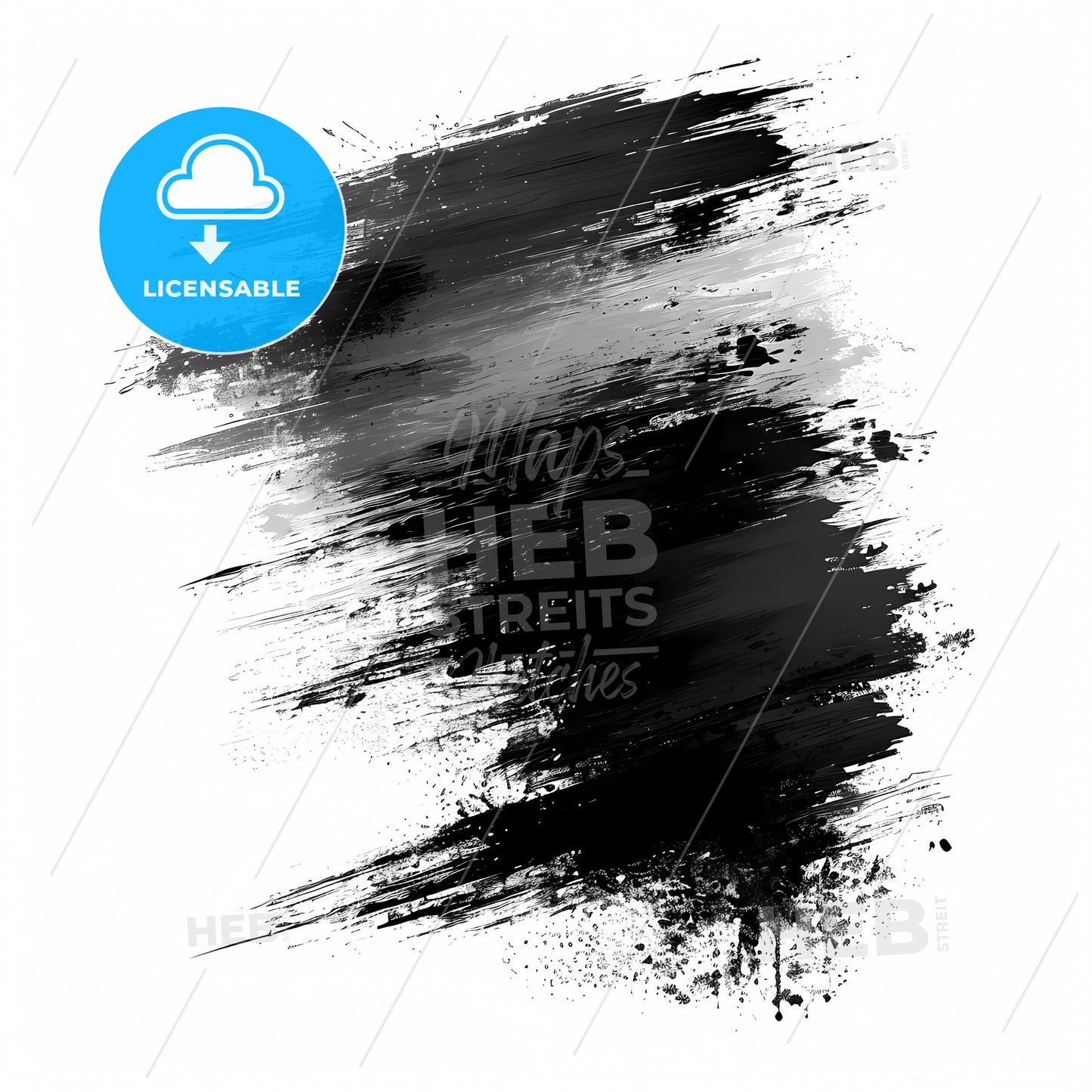 Black And White Abstract Brush Painting, A Black And White Paint Splatter