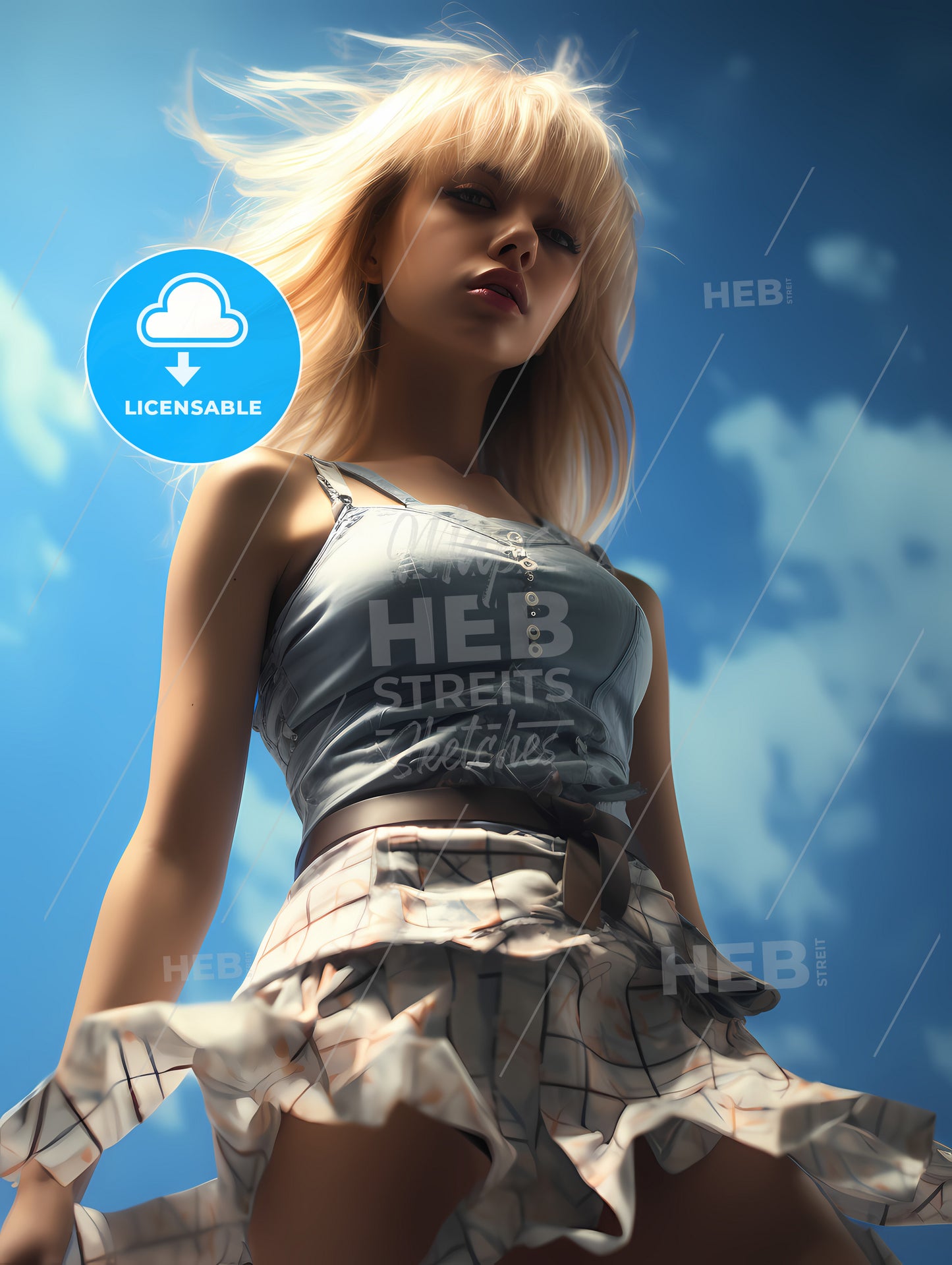 Office Lady Extreme Closeup, A Woman Posing For A Picture