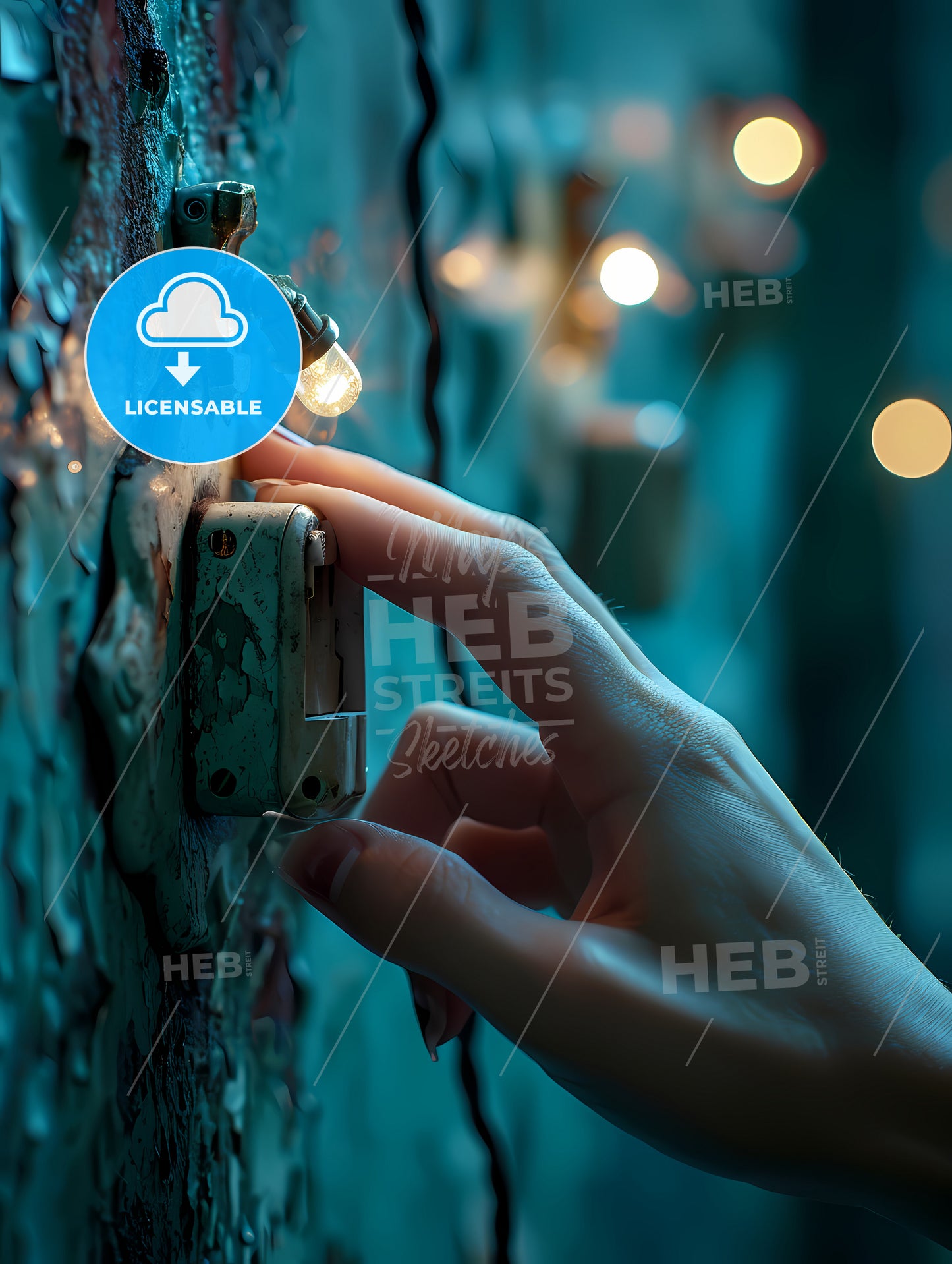 Photography Of A Hand Turning On, A Hand Turning On A Light Switch