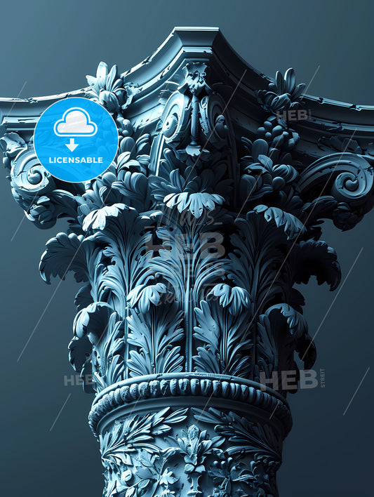 Art Deco Minimalism, A Close Up Of A Pillar