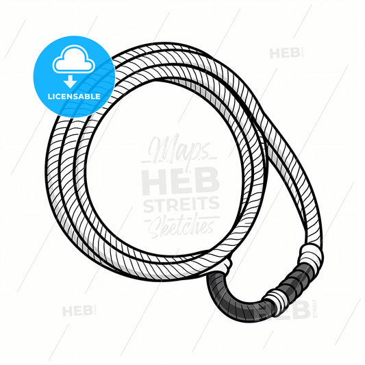 A Climbing Rope, A Black And White Rope