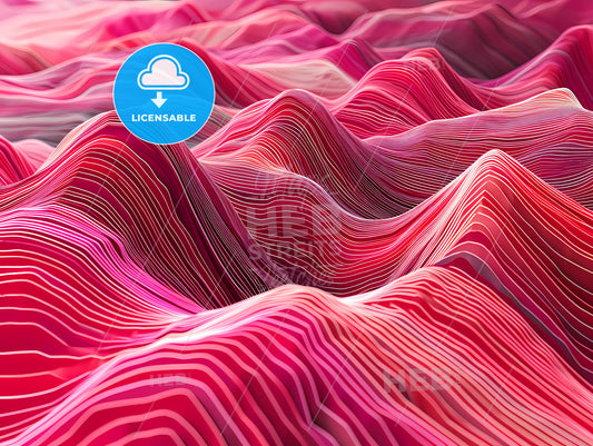 The Illustration Of A Red Wave, A Red And White Wavy Lines