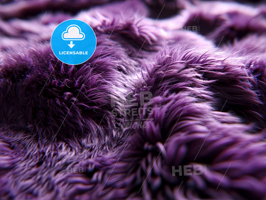 Flat Purple Fur Background, A Purple Fluffy Blanket With Fluffy Hair