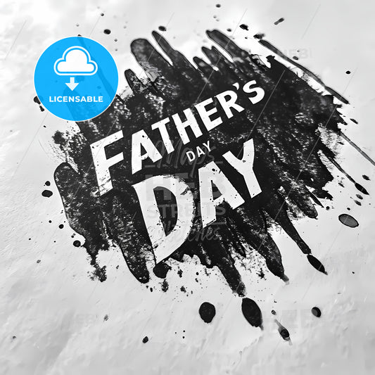 Father's Day, A Black Ink Blotch On A White Surface