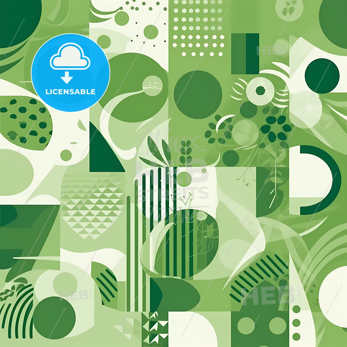 Green Eco Friendly Symbol, A Green And White Pattern