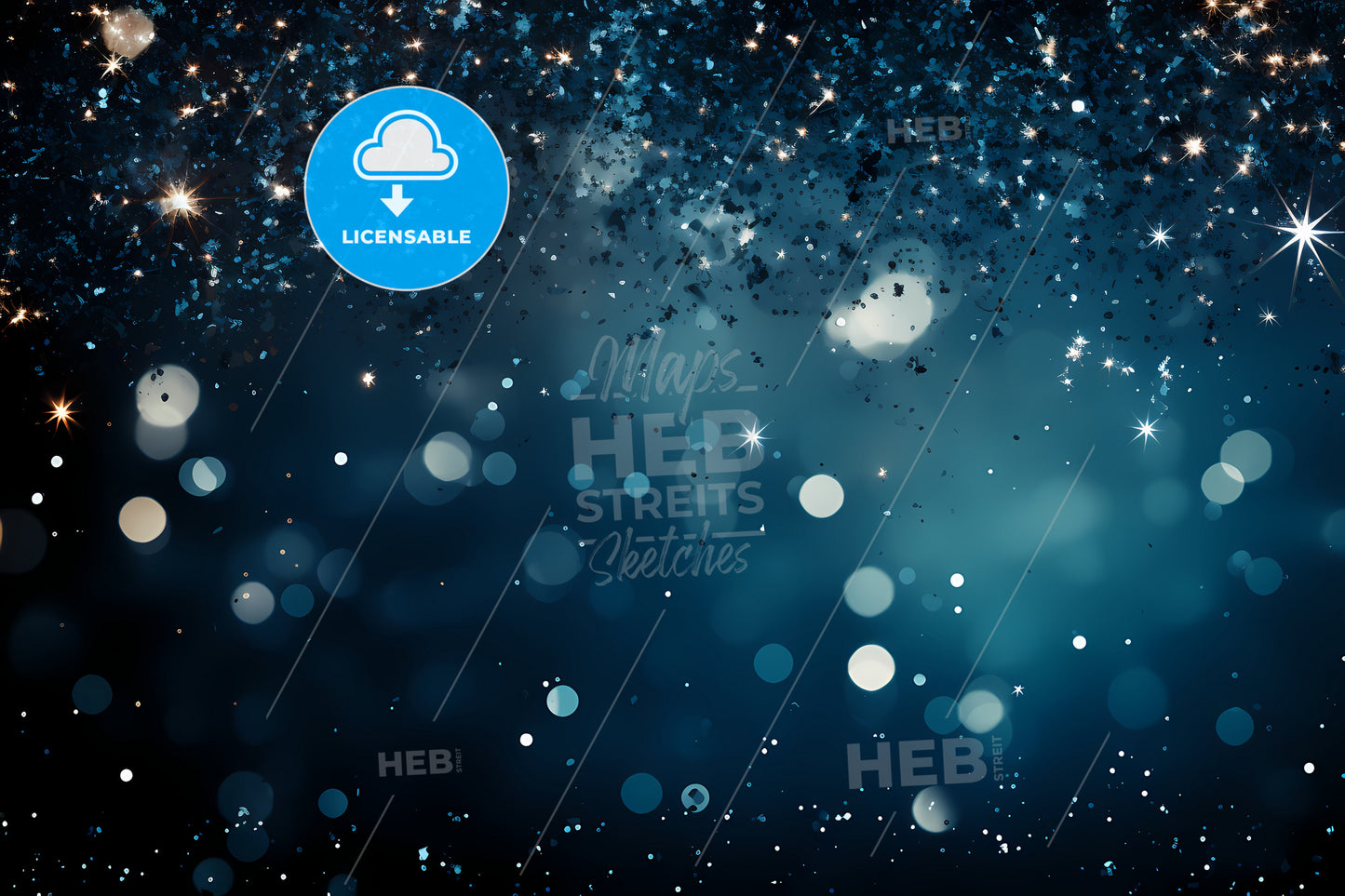 New Years Eve Background, A Blue And Black Background With White Lights And Stars