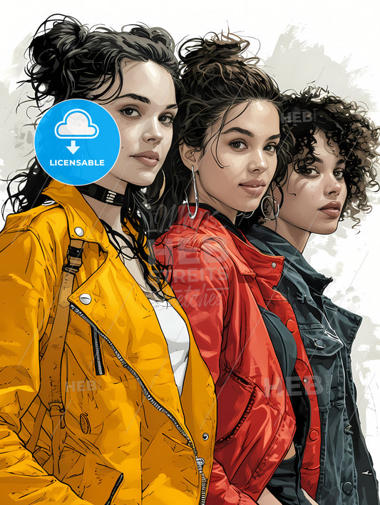 Light Skin Features, A Group Of Women Posing For A Picture