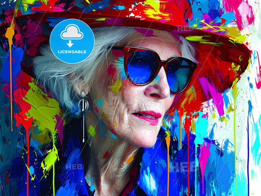 All Retirement Birthday Templates, A Woman With Glasses And Hat