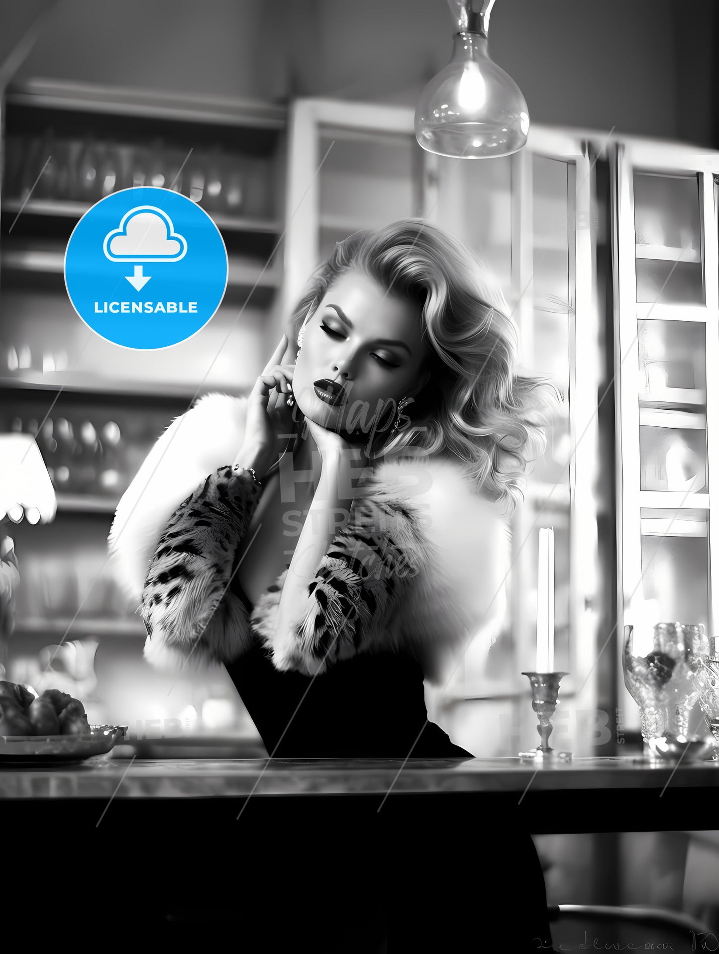 Leather Goddess In A Tres Chic Kitchen, A Woman In A Fur Coat