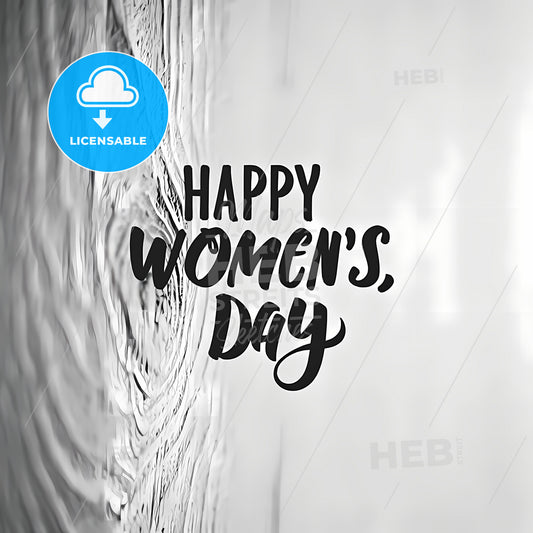 Happy Women_S Day, A Close Up Of A Text