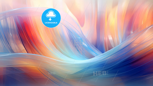 An Abstract Art Installation, A Colorful Swirly Waves