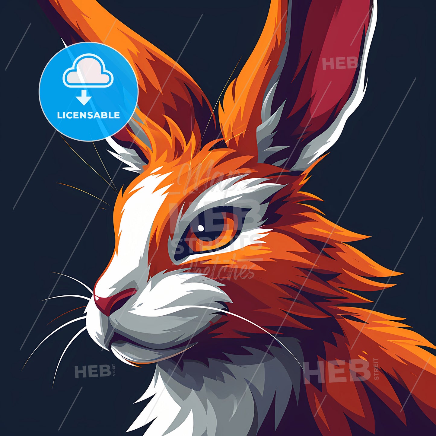 Jackalope Sport Logo, A Cartoon Of A Rabbit