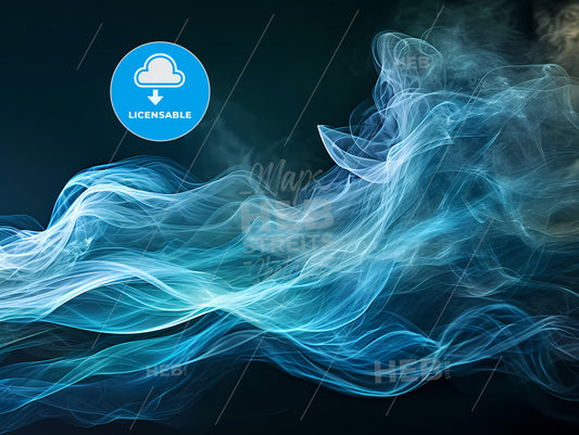 Abstract Curvewallpaper, A Blue Smoke On A Black Background