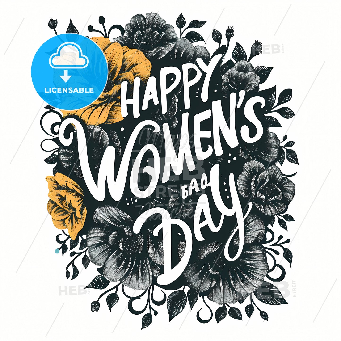Happy Women's Day, A Graphic Design Of Flowers