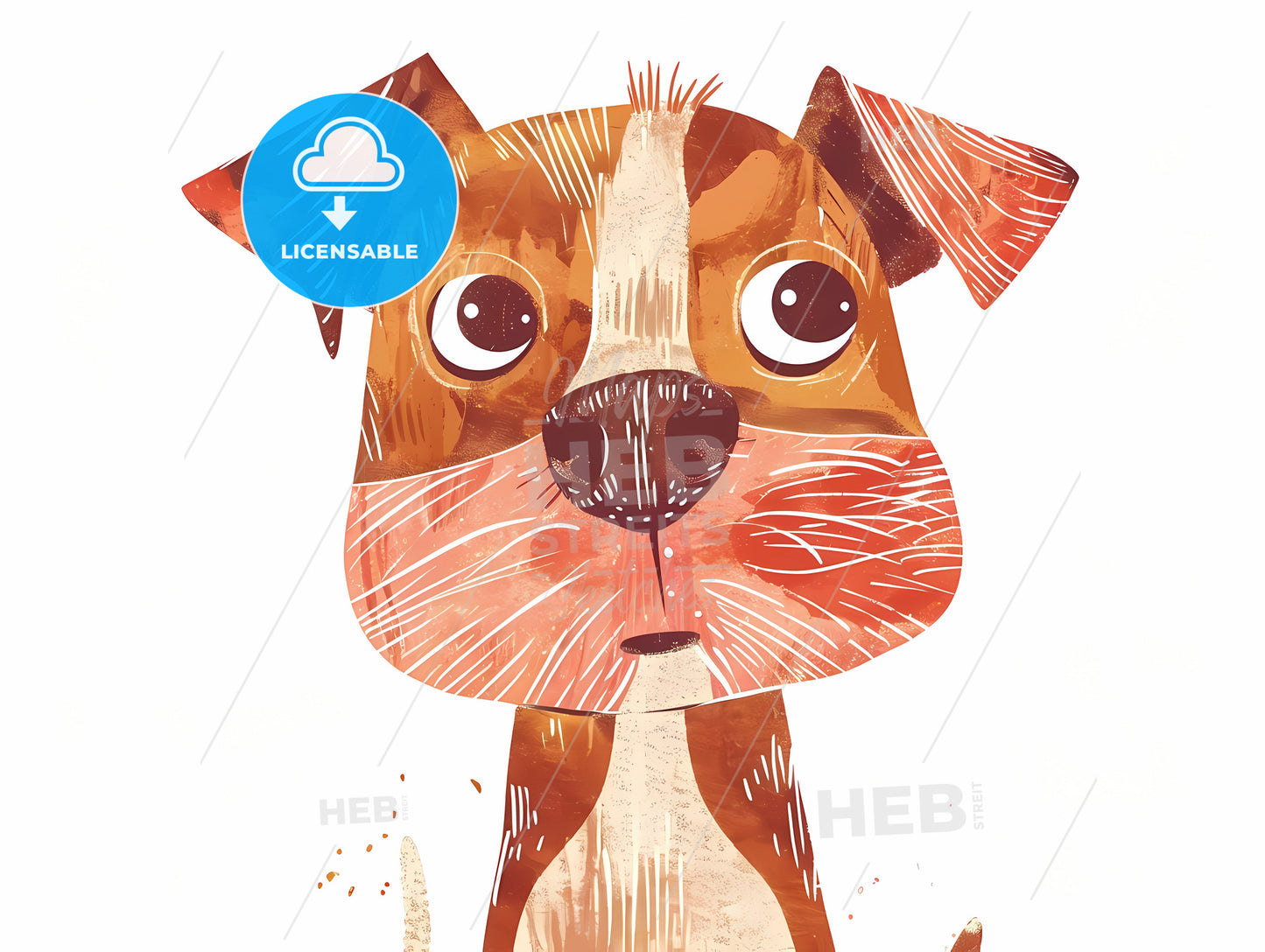 Cartoon Dog Soft And Gentle, A Cartoon Of A Dog