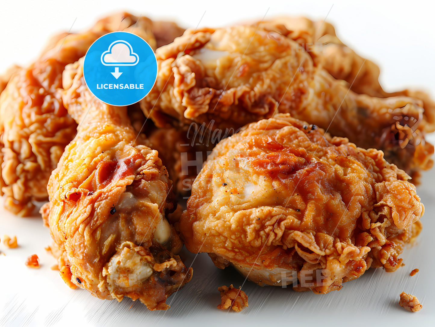 Closeup Of Cantonese Chicken, A Pile Of Fried Chicken