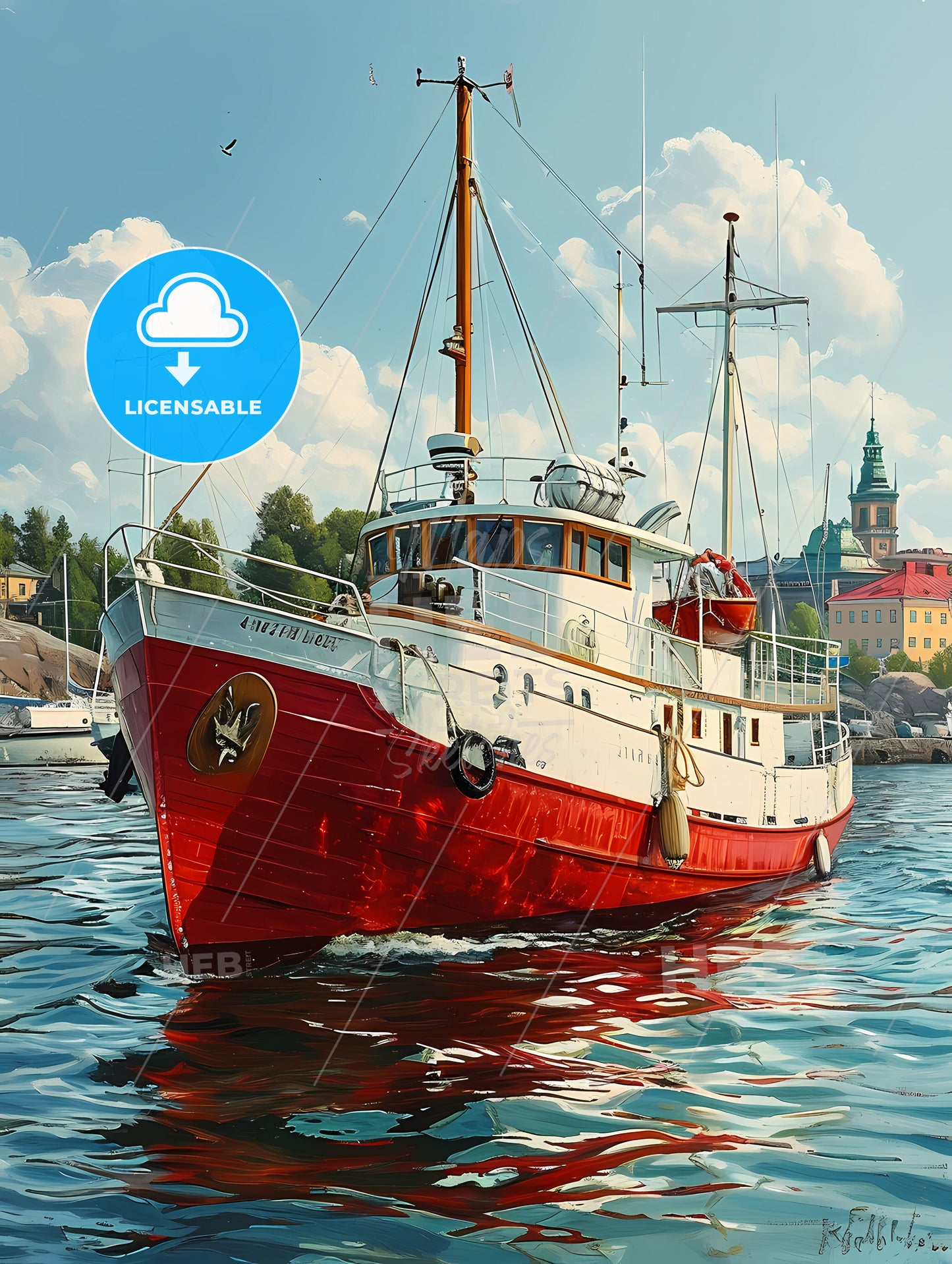 Helsinki Capital Of Finland, A Boat In The Water