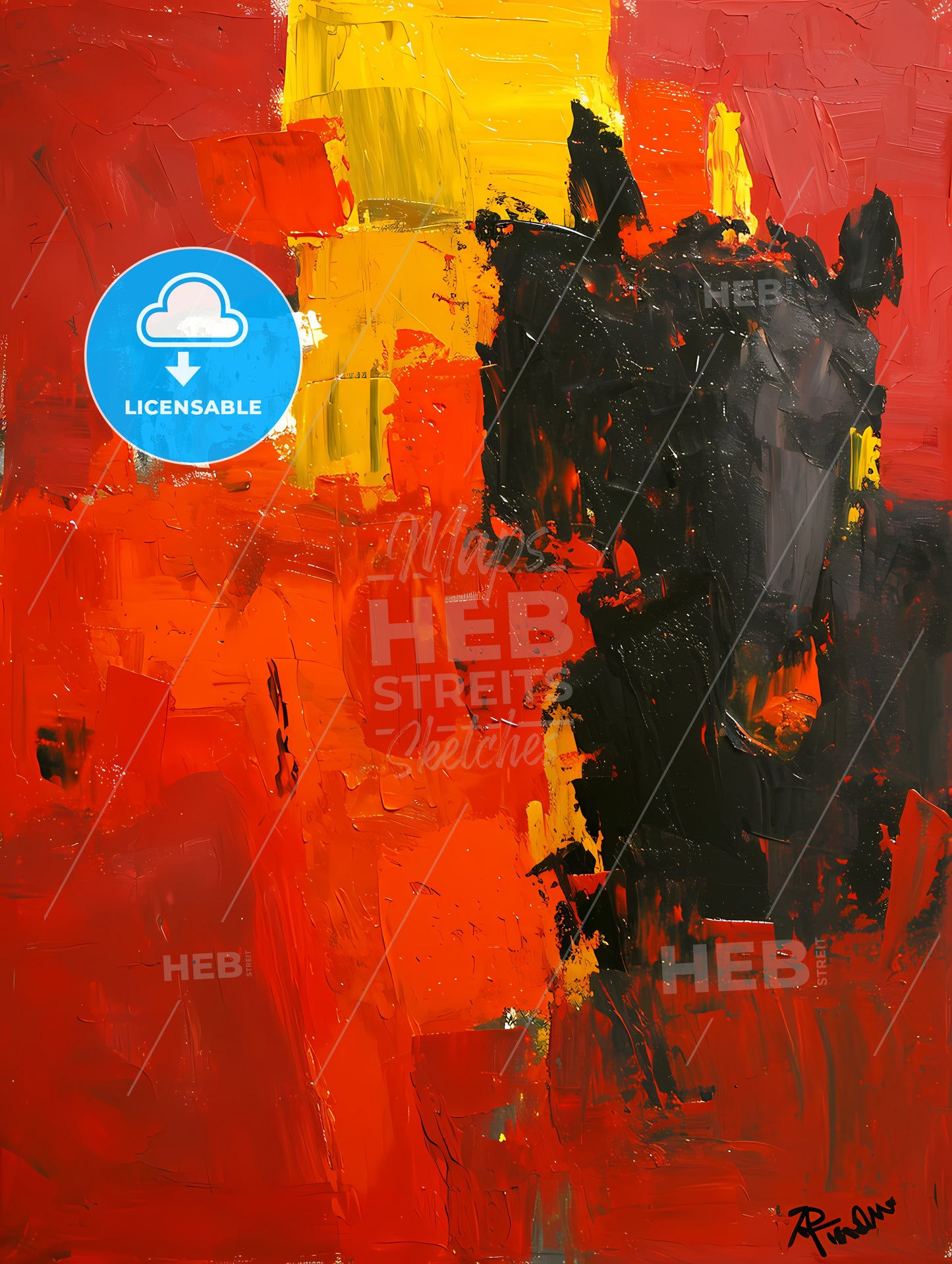 Showcase The Beauty And Spirit Of Horses, A Painting Of A Horse