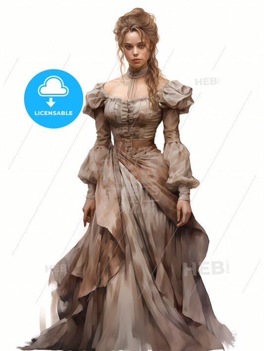 Beautiful Victorian Dress, A Woman In A Dress