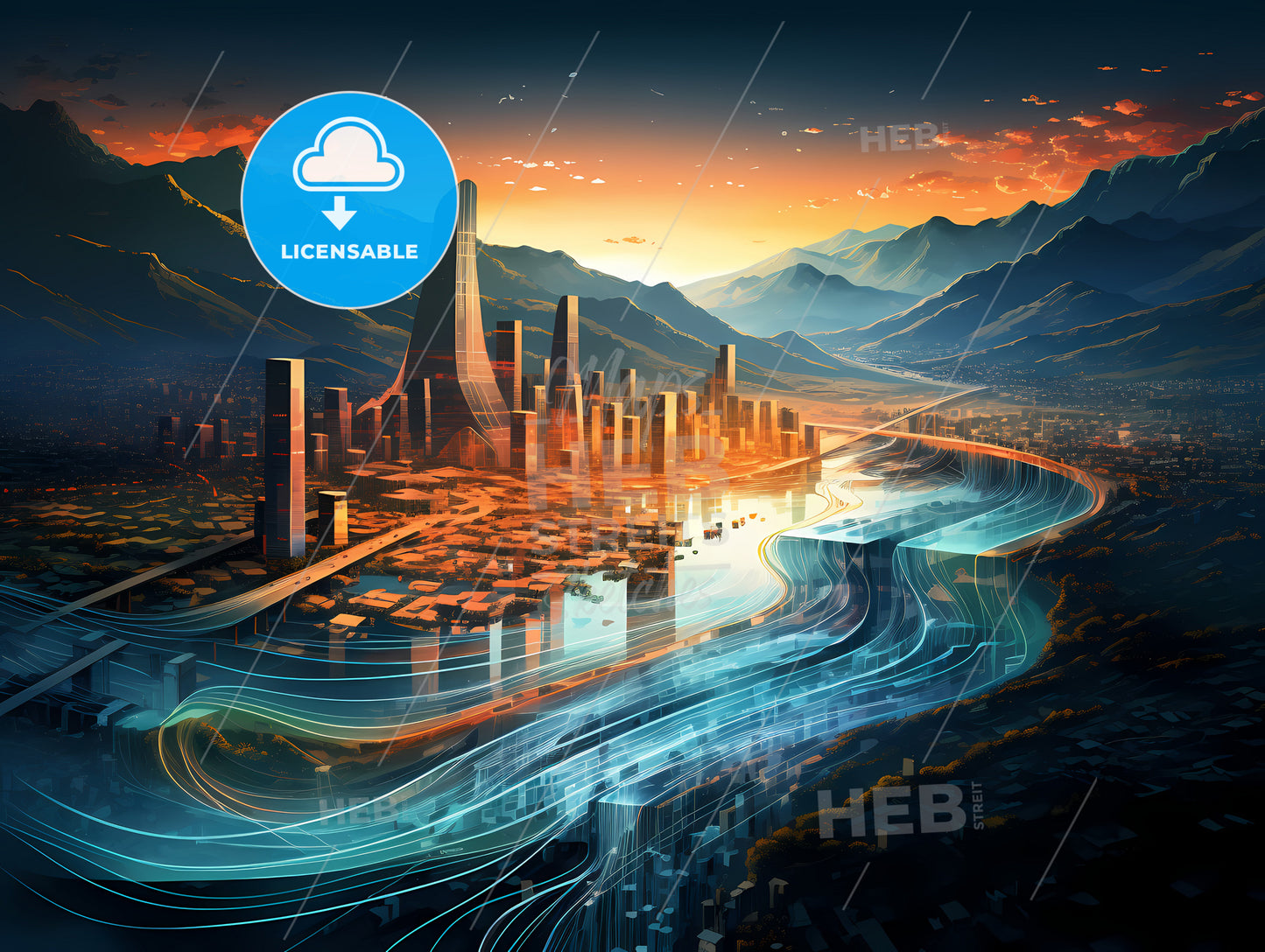 Geographical Features Of The City, A City With A River Running Through It