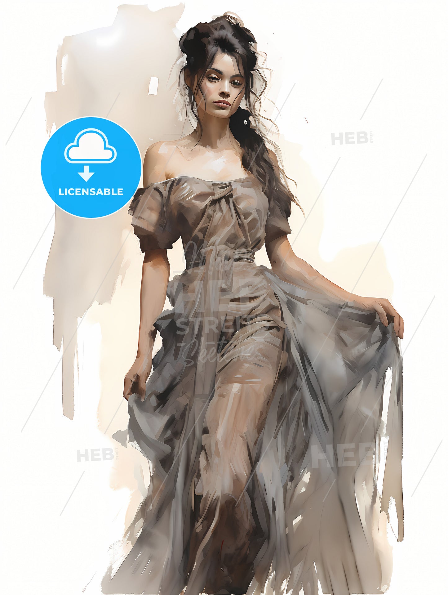 Beautiful Victorian Dress, A Woman In A Dress